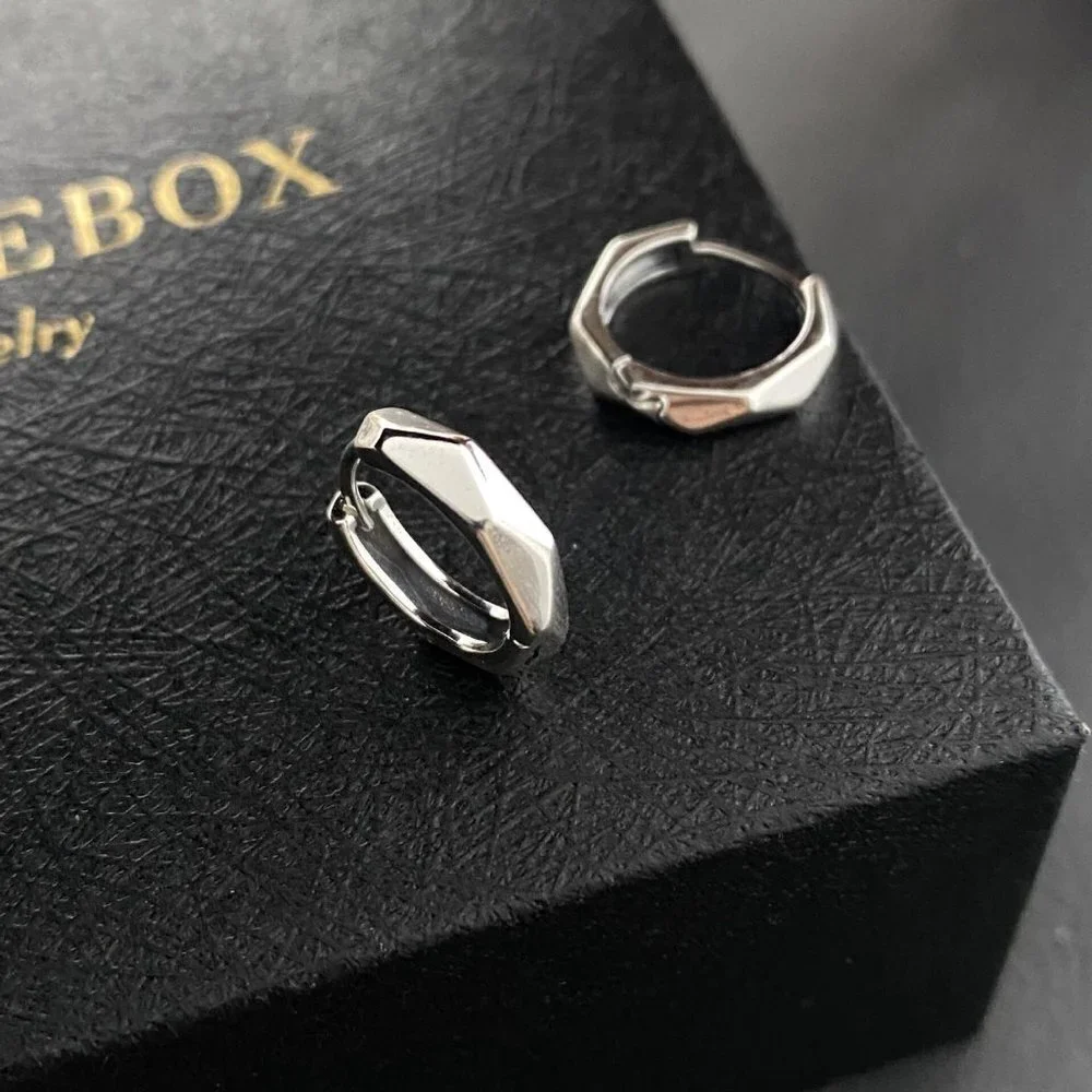 Silver Color Simple Earring - Picture 3 of 5